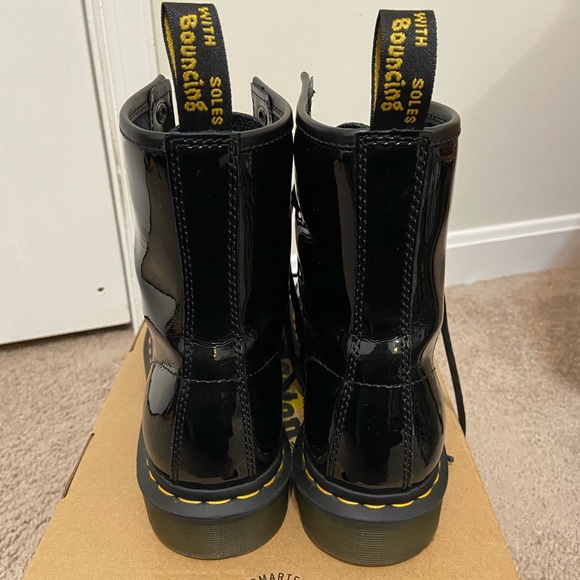 Dr.Martens 11821011 AirWair Black Patent Lamper Combat Boots US size 9 - Picture 8 of 16